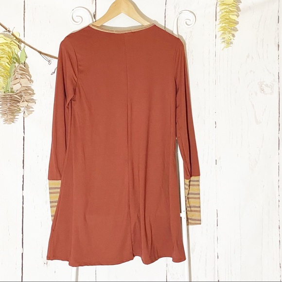My LAnd Tunic Dress Long Sleeve Burnt Orange NWT - Picture 10 of 10